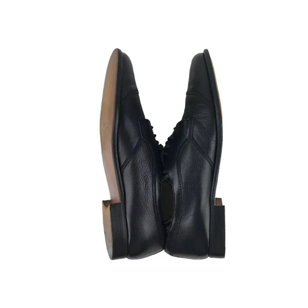 Jarman International Collection Mens Black Leather Oxford Dress‎ Shoes Size 10.5
